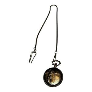 Golfer Pocket Watches With Chain Detailed Design Working Accurately Jewelry Mens